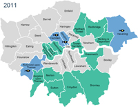 London Borough progress on sustainable fish, 2011