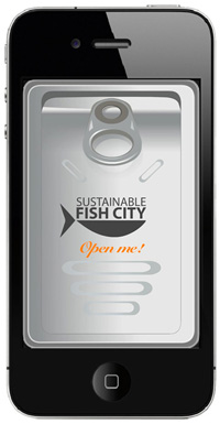 Sustainable Fish City iPhone app opening screen
