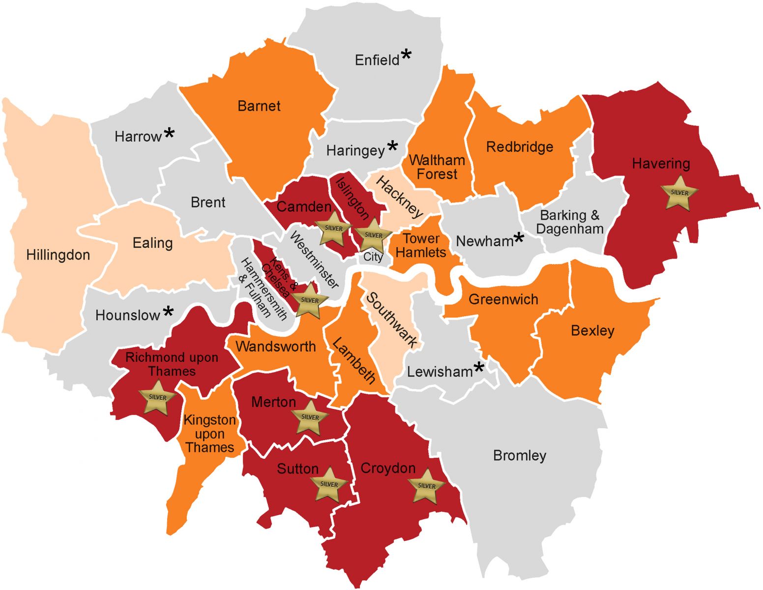 London Boroughs Mapa