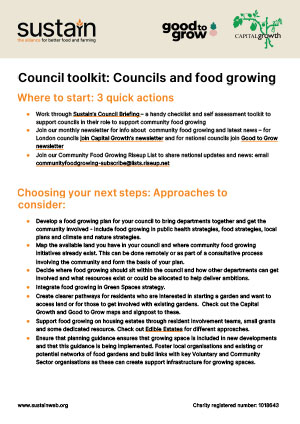 Council toolkit: Councils and food growing