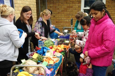 Emergency food response in Greenwich, GCDA. Credit: GCDA