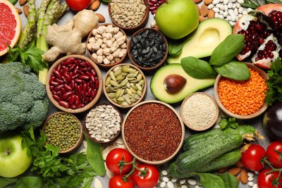 Healthy food clean eating selection. Credit: New Africa / Shutterstock