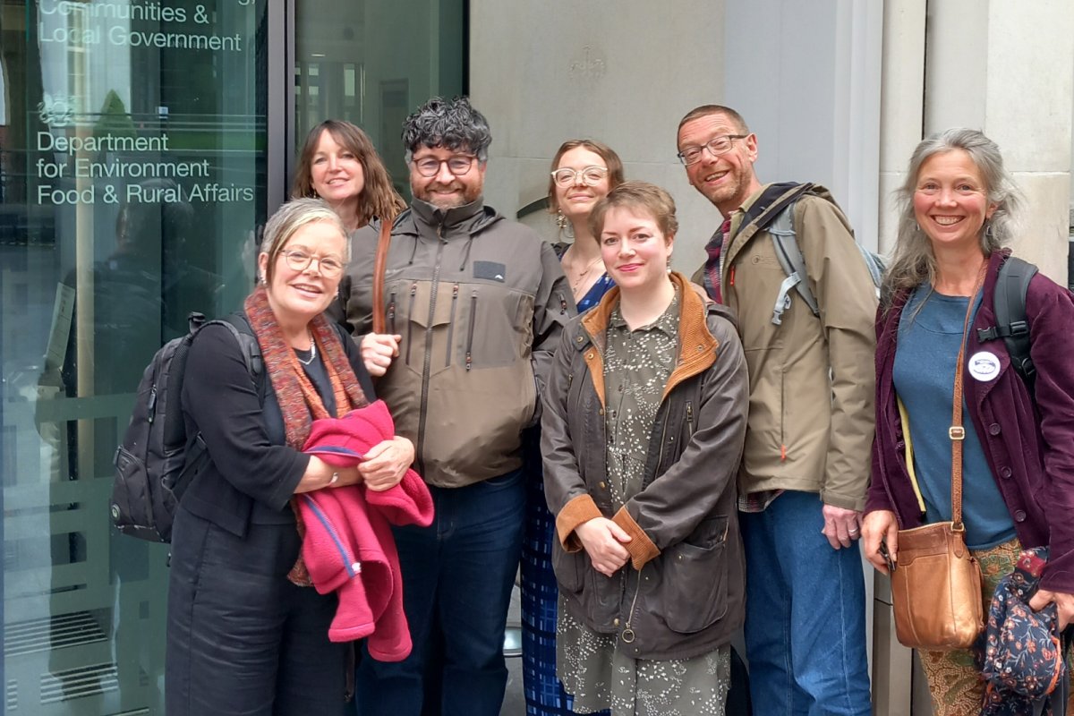 UK Fruit and Vegetable Coalition Members at the Defra offices in London. Credit: Rebecca Laughton