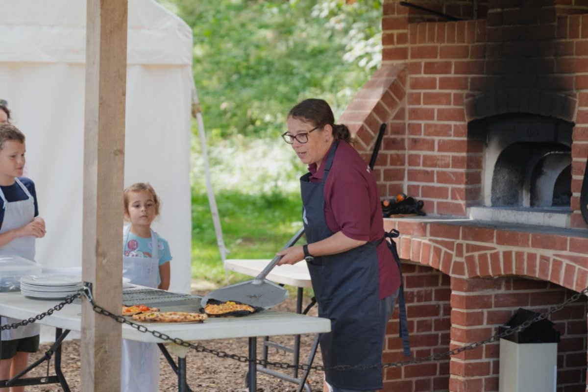 The wood-fired oven in action. Copyright: the Food Museum