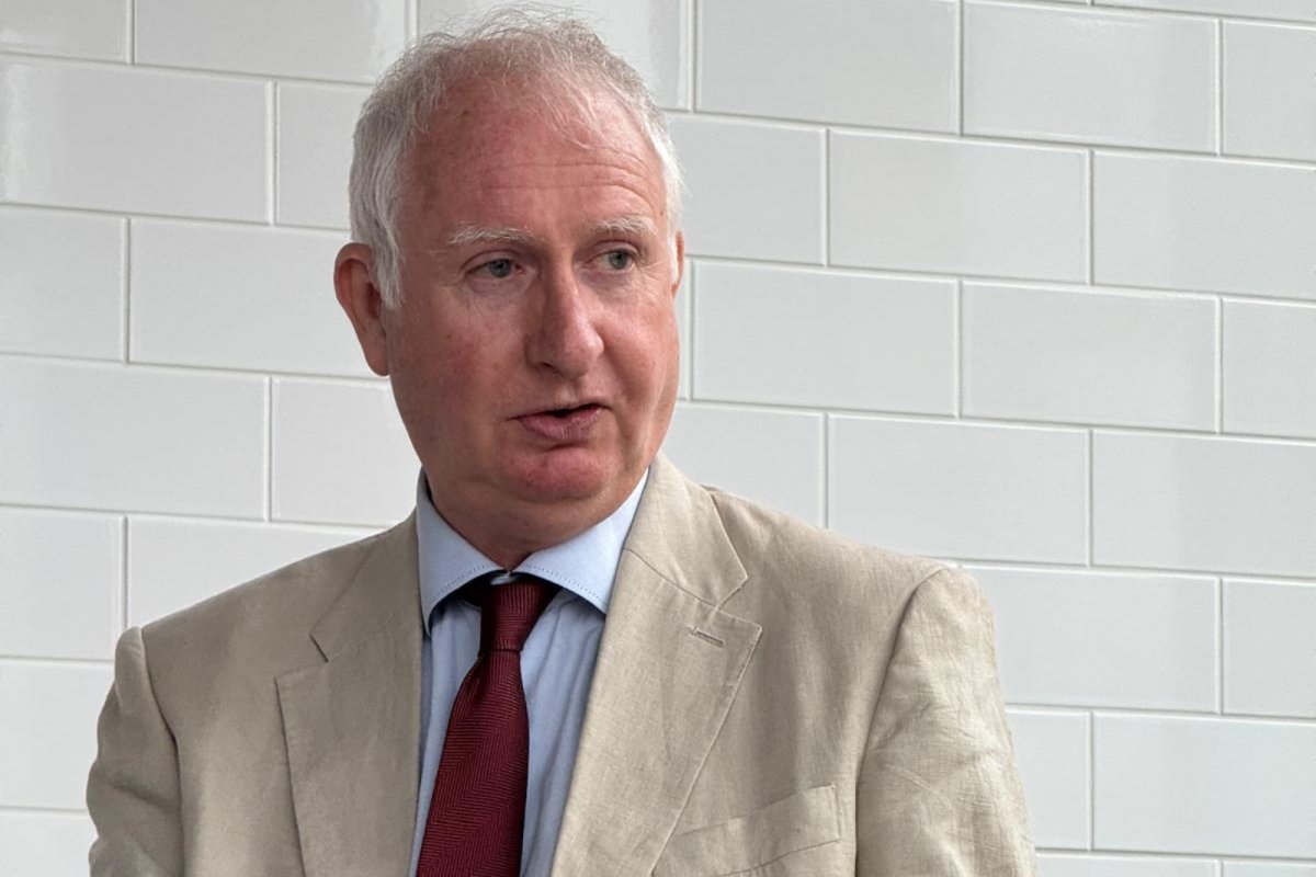 Defra minister Daniel Zeichner speaking at the event in Bradford. Copyright: Sustain