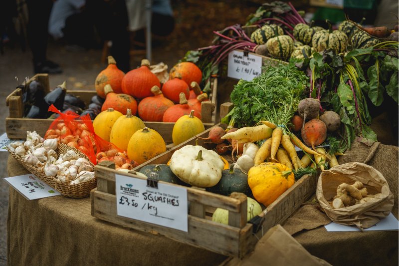 Seasonal vegetables sold in a stall at Brockley Market, London. Copyright: Paolo Paradiso | Istock