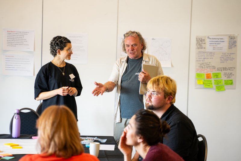 Lucy Heyderman and Ben Messer facilitating. Credit: Tay Aziz