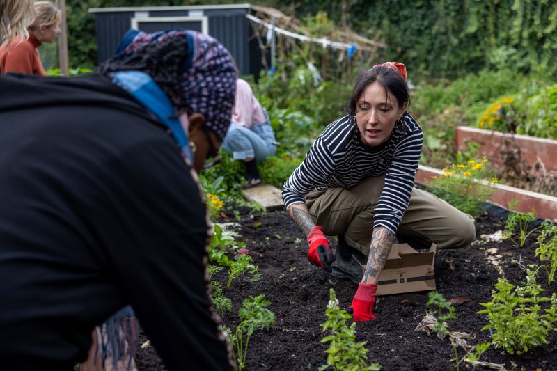 Steph in the garden. Copyright: Alexandra Rose Charity
