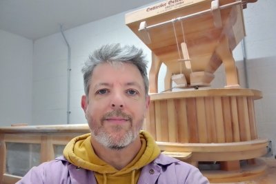 The man and his mill. Copyright: Andrew Gilhespy