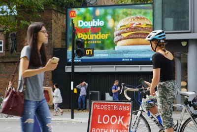  An advert for McDonald's in Central London. Copyright: Stephen Plaster | shutterstock