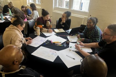 Workshop on solidarity and collective care. Credit: Sustain