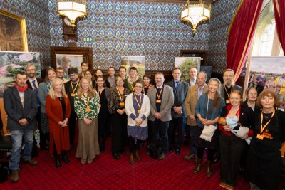 Organisation members and growers at the UK Fruit & Vegetable Coalition launch. Copyright: Jonathan Goldberg