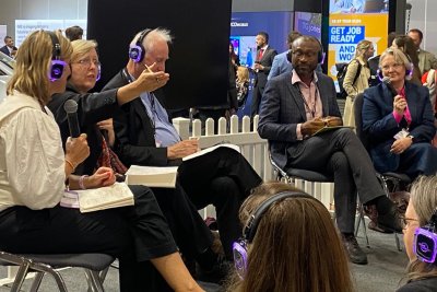 Panel (left to right): Anna Taylor, Kath Dalmeny, Daniel Zeichner, David Njoku, Sue Pritchard. Copyright: Sustain