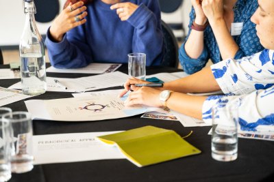 Participants at the decolonial decision making workshop at the Gathering Table 2025. Credit: Tay Aziz