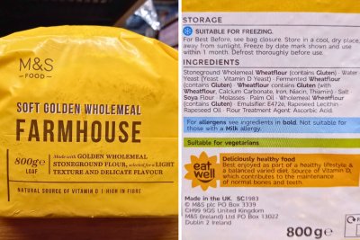 Non-wholemeal flour higher on ingredients list than salt. Credit: Chris Young / www.realbreadcampaign.org CC-BY-NC-SA-4.0