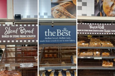 Which of these says 'made elsewhere from non-UK flour'?. Credit: Chris Young / www.realbreadcampaign.org CC-BY-NC-SA-4.0