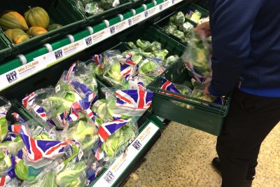 Vegetable display at a UK supermarket in Lincolnshire. Copyright: Matylda Laurence | shutterstock