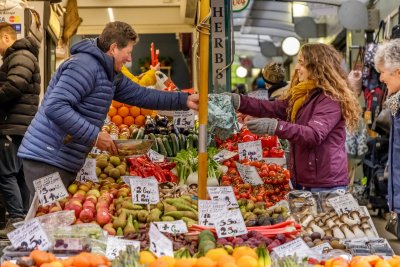 Fruit and veg market in Norwich, UK. Copyright: Anthony Smith Images | shutterstock_