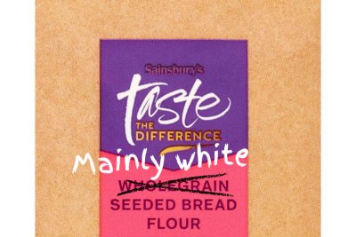 White lie?. Copyright: Sainsbury's (fair usage) / www.realbreadcampaign.org White lie?. Copyright: Sainsbury's (fair usage) / www.realbreadcampaign.org