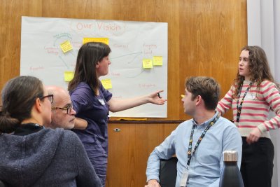 Local Action Coordinator Vera Zakharov at a Sustain workshop. Credit: Sustain