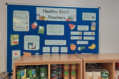 Healthy Start promotion at BrightStore Whitehawk. Credit: Isabel Rice