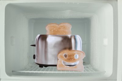 No, don't put a toaster in the freezer. Photo montage: www.realbreadcampaign.org CC-BY-NC-SA-4.0