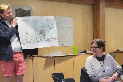 SEWN participants presenting food growing vision for Lewisham. Credit: Rachel Dring | Sustain