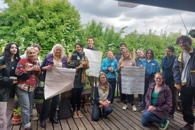 Our Community Garden Group at one of three co-production workshops hosted at Calthorpe Community Garden. Copyright: Mayya Husseini
