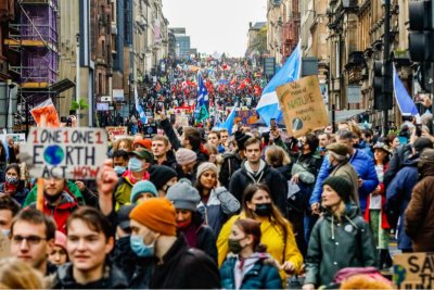 March through Glasgow, 6 November 2021. Credit: COP26 Coalition/Oliver Midea