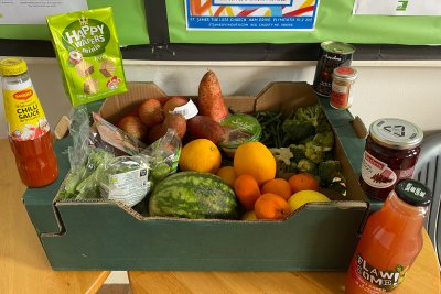 Food Box from Food Co-Ops, Plymouth. Credit: Kelly Fritzsche, Food Co-Ops Coordinator, Plymouth