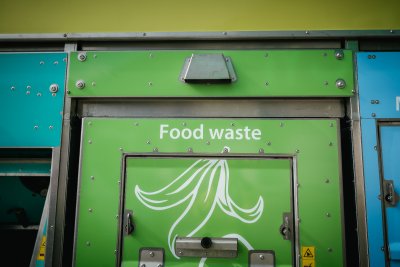 A food waste bin in Bath.