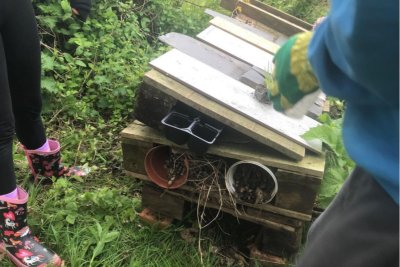 Insect hotel.. Credit: Global Gardens Project