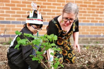 Planting berry bushes.. Credit: Belgrave Community Garden