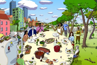 Illustration from 'Resilience and Transformation' report. Credit: The University of Sheffield | https://www.sheffield.ac.uk/sustainable-food/research/local-food-covid-19-and-future-uk-food-systems?orlgj