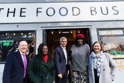 Major Sadiq Kahn launching the Be Enriched Food Bus. Credit: Georgia, Media and Communications Manager BeEnriched