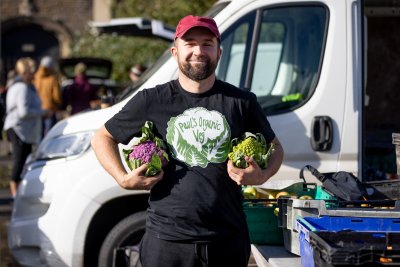 Pawel Wisniewski from Paul's Organic Veg, Cardiff. Copyright: Eleanor Church