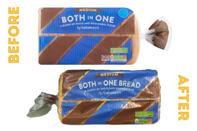 Spot the difference. Credit: Sainsbury's / www.realbreadcampaign.org