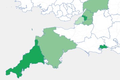 Good Food Local: South West map. Credit: 