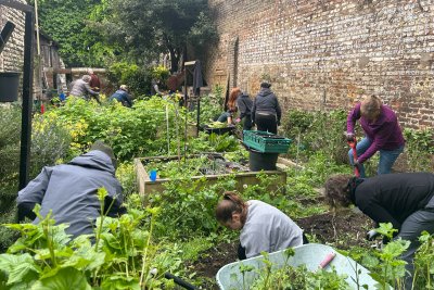 Bandstand Beds Association volunteers at the Ace of Clubs . Credit: David Dandridge