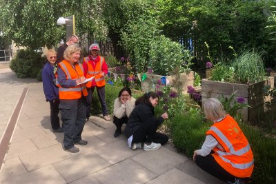 Conducting a biodiversity survey. Credit: Energy Garden