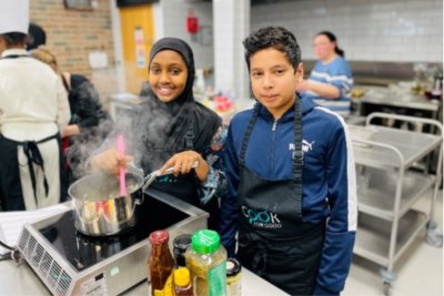 Children's cooking class at Cook for Good. Credit: Cook for Good