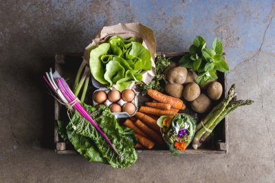 Veg box Sitopia Farm. Copyright: Rachel Jones
