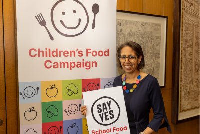 Munira Wilson MP, at the Say Yes to School Food For All parliamentary event. Credit: Jon Goldberg