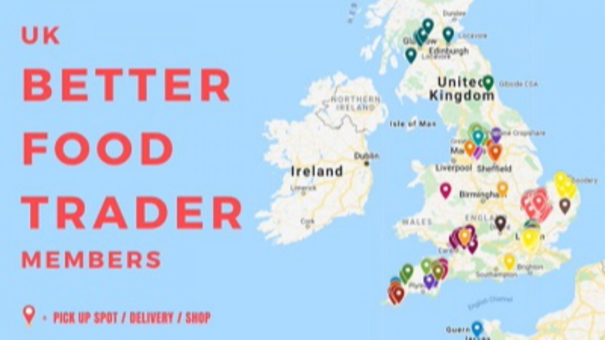 Map of Britain showing Better Food Trader members. Credit: Better Food Traders