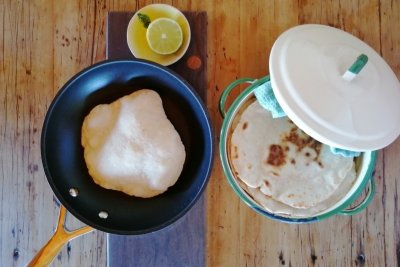 Mielie meal tortilla. Copyright: Annalie Melin