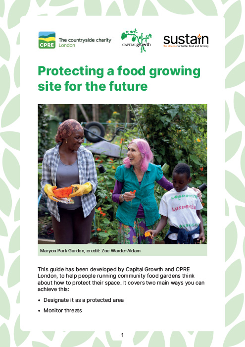 Protecting a food growing site for the future