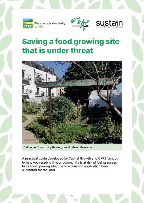 Saving a food growing site that is under threat