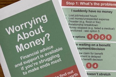 Worry About Money? leaflet. Credit: Independent Food Aid Network