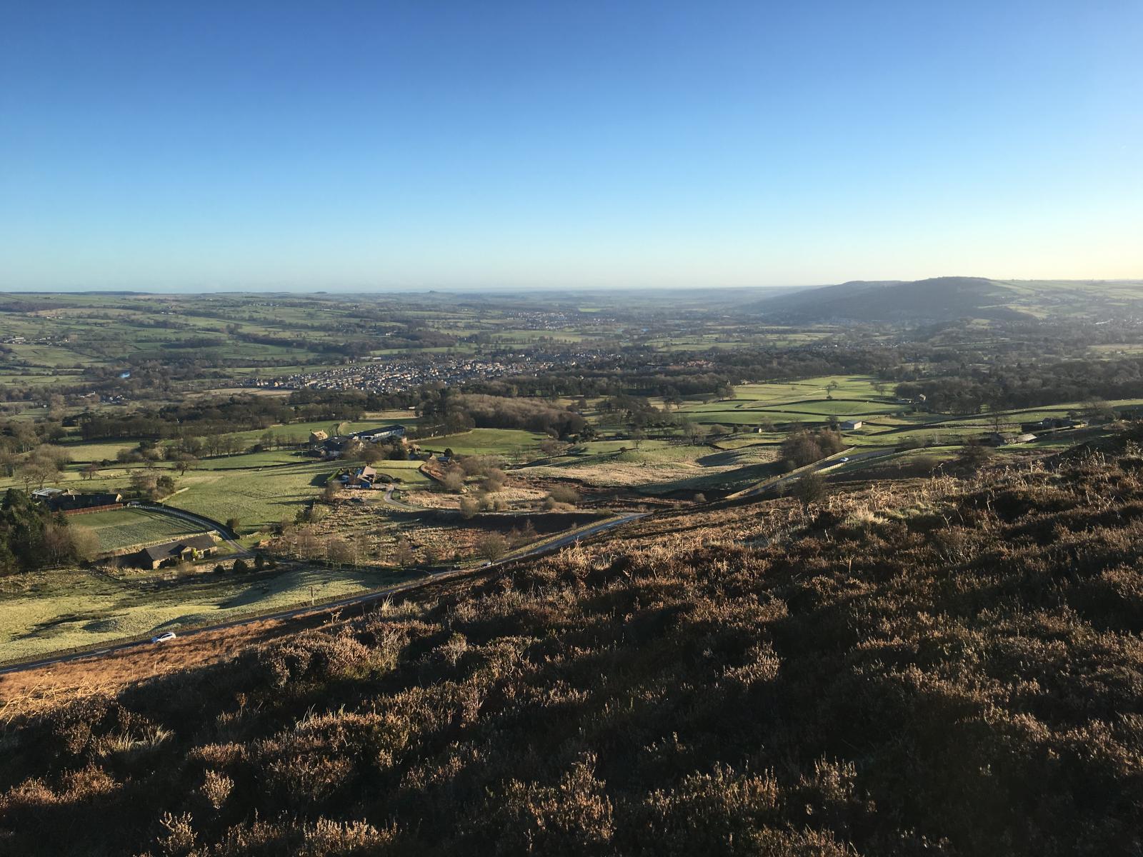 View over Ilkley Moor to the River Wharfe. Credit: James Woodward