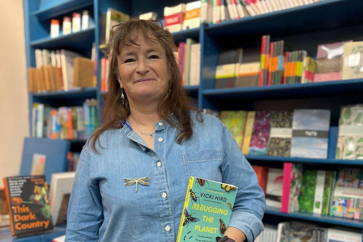 Vicki Hird at the independent Stoke Newington Bookshop, by Sarah Williams